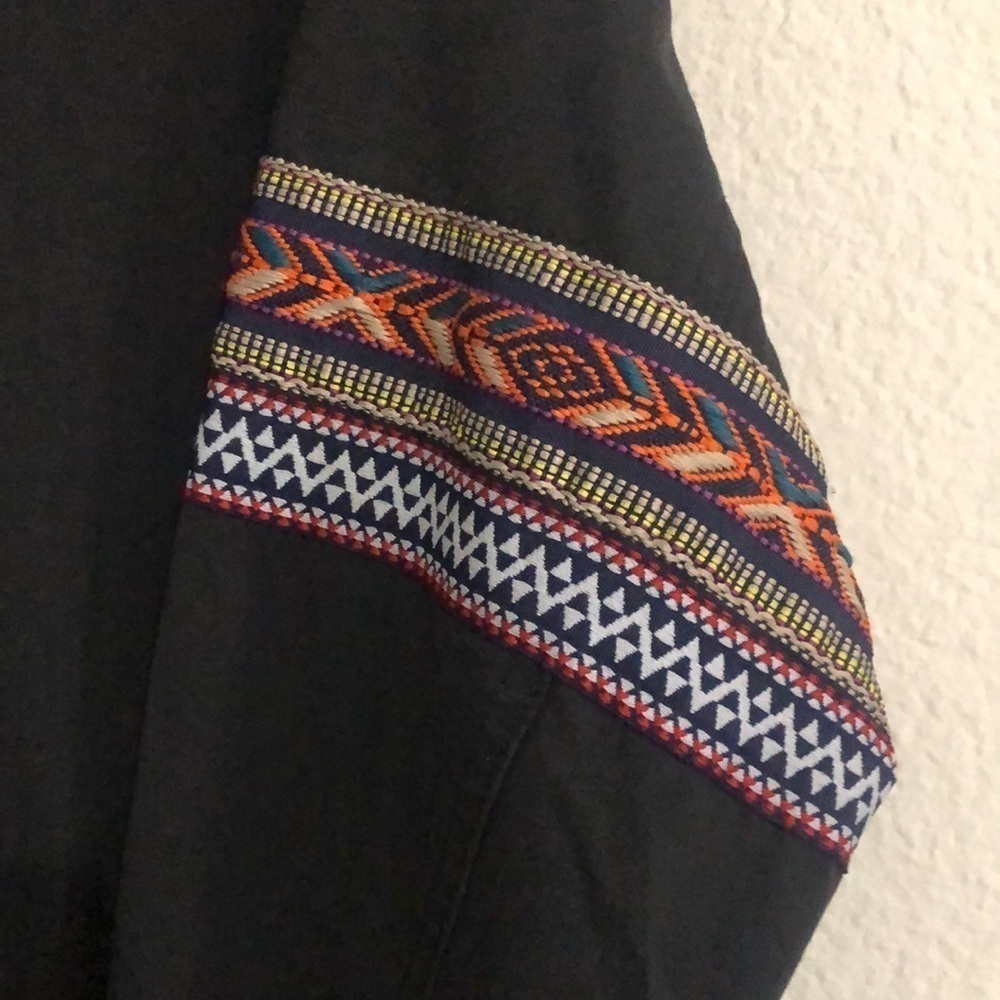 NWOT Billy T StitchFix Mixed Media Utility Jacket Black with Embroidery - Picture 3 of 5